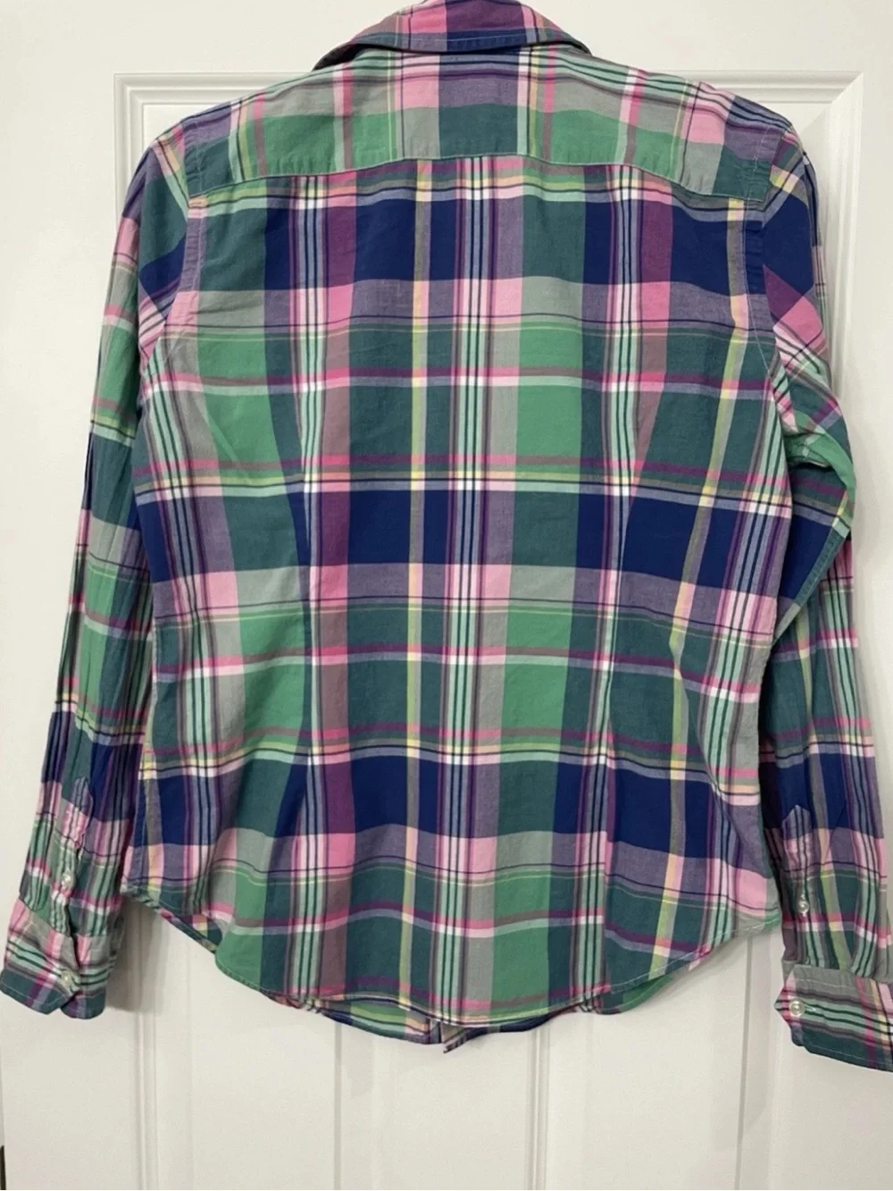 Ralph Lauren Boys Plaid Button-Down Shirt in Pink, Green & Blue